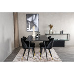 Rectangular dining set (silar, velvet)