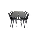 Rectangular dining set (sleek, polar)