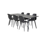 Rectangular dining set (sleek, polar)