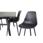 Rectangular dining set (sleek, polar)