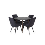 Round dining set (plaza, velvet deluxe)