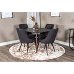 Round dining set (plaza, velvet deluxe)