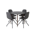 Round dining set (plaza, polar)