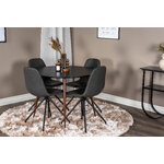 Round dining set (plaza, polar)