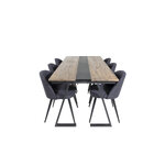 Rectangular dining set (jakarta, velvet)