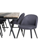 Rectangular dining set (jakarta, velvet)