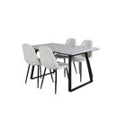 Rectangular dining set (estelle, polar)