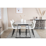 Rectangular dining set (estelle, polar)