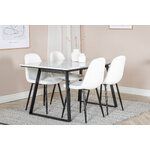 Rectangular dining set (estelle, polar)