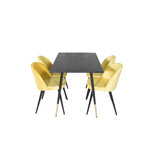 Round dining set (dip, velvet)