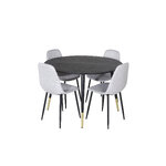 Round dining set (dip, polar)