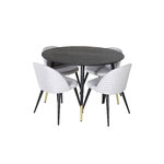 Round dining set (dip, velvet)