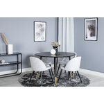 Round dining set (dip, velvet)