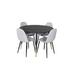 Round dining set (dip, polar)