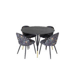 Round dining set (dip, velvet)