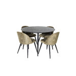 Round dining set (dip, velvet)