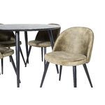 Round dining set (dip, velvet)