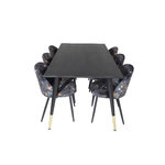 Rectangular dining set (dip, velvet)