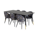 Rectangular dining set (dip, velvet)