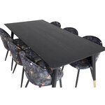 Rectangular dining set (dip, velvet)