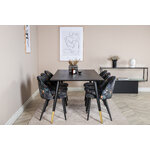 Rectangular dining set (dip, velvet)