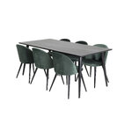 Rectangular dining set (dip, velvet)