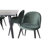 Rectangular dining set (dip, velvet)