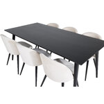 Rectangular dining set (dip, velvet)