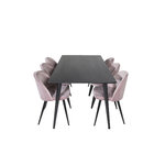 Rectangular dining set (dip, velvet)