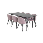 Rectangular dining set (dip, velvet)