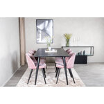 Rectangular dining set (dip, velvet)