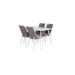 Rectangular dining set (polar, leone)