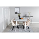 Rectangular dining set (polar, velvet)