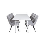 Rectangular dining set (polar, velvet deluxe)