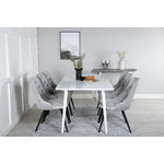 Rectangular dining set (polar, velvet deluxe)