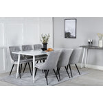 Rectangular dining set (polar, velvet deluxe)