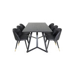 Rectangular dining set (marina, velvet)