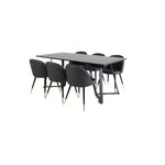 Rectangular dining set (marina, velvet)