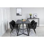 Rectangular dining set (marina, velvet)