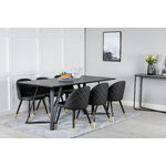 Rectangular dining set (marina, velvet)