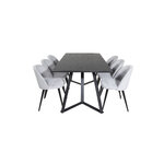 Rectangular dining set (marina, velvet)