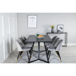 Rectangular dining set (marina, velvet)