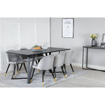 Rectangular dining set (marina, velvet)