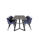 Rectangular dining set (marina, velvet)