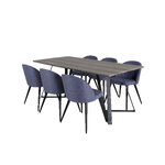 Rectangular dining set (marina, velvet)