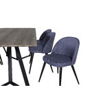 Rectangular dining set (marina, velvet)