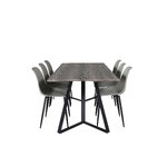 Rectangular dining set (marina, polar)