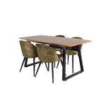 Rectangular dining set (inca, velvet)