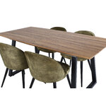 Rectangular dining set (inca, velvet)