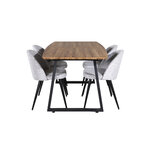 Rectangular dining set (inca, velvet)